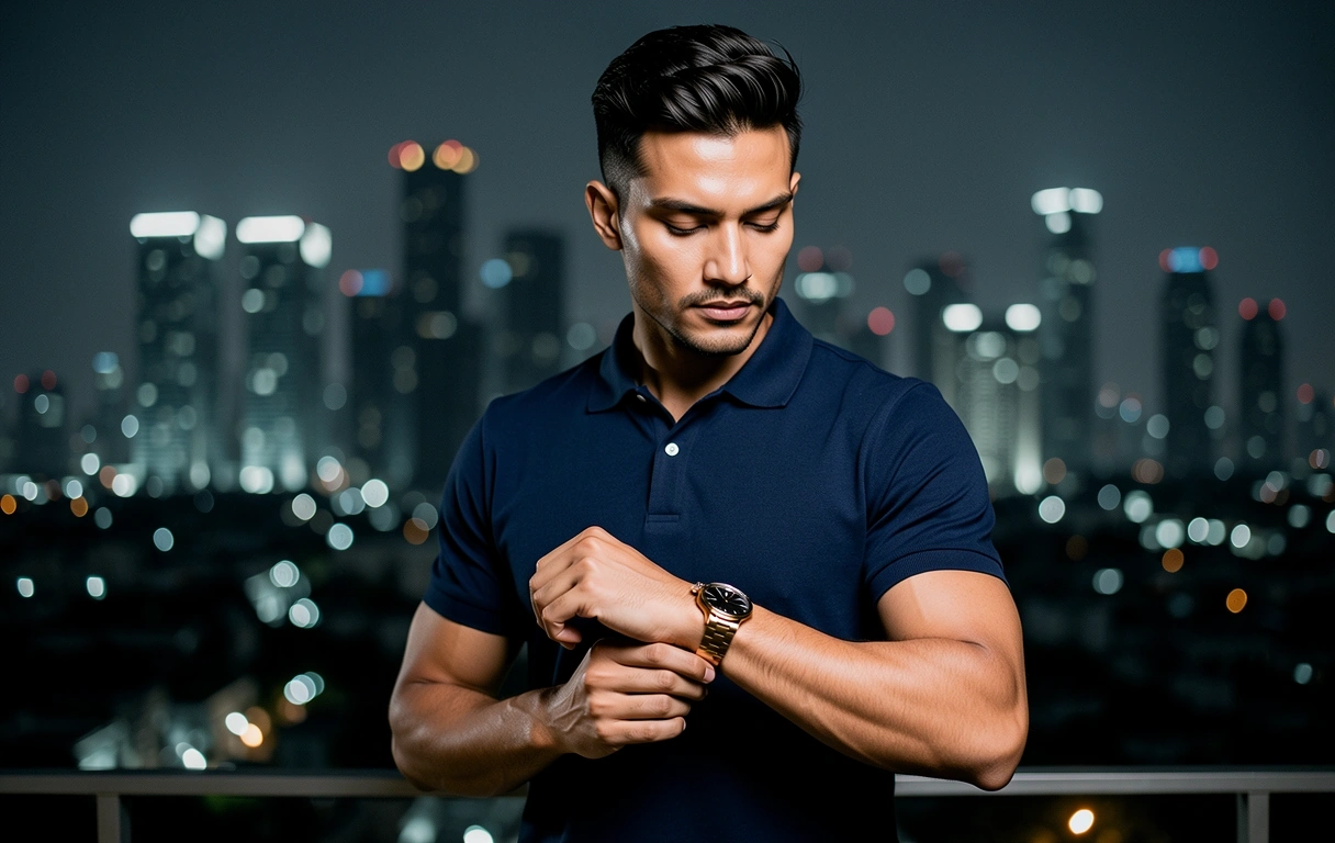 Gaya pria urban malam hari